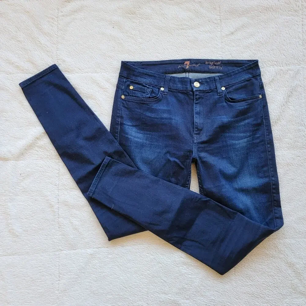 7‎ For All Mankind The High Waist Skinny Leg Jeans